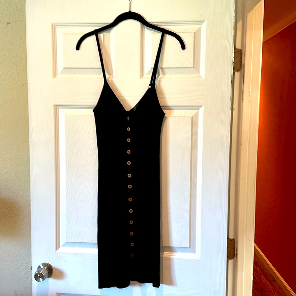 Black tank top sweater dress